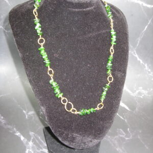 Chrome Diopside Station Necklace