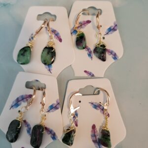 Ruby in Zodacite Earrings