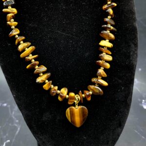 Tigers Eye Necklace and tri wrap bracelet