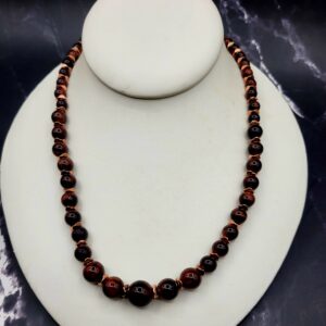 Tigers eye with copper spacers