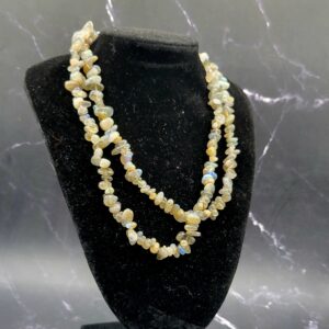 Double strand labradorite necklace