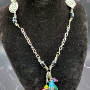 Silver charm necklace