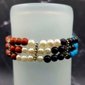 Gemstone stretch bracelets